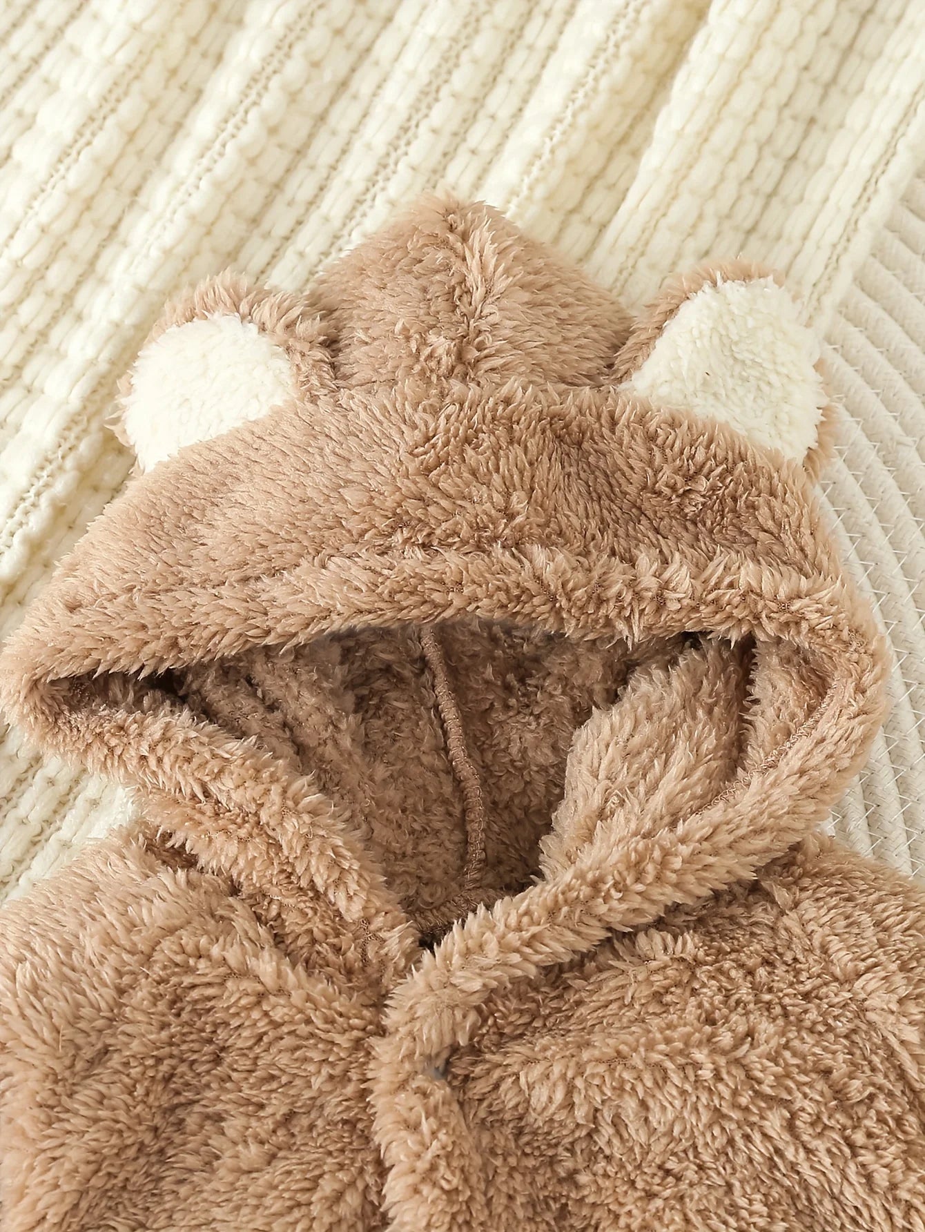 Combinaison Polaire Animaux À Capuche Bébé – 100% Polyester, 5 Tailles 0-12 Mois