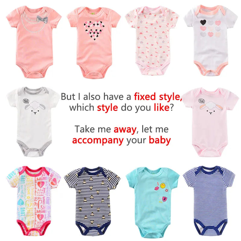 Body Été Manches Courtes Coton Bébé – 1 ou 2 Pièces, 0-24 Mois