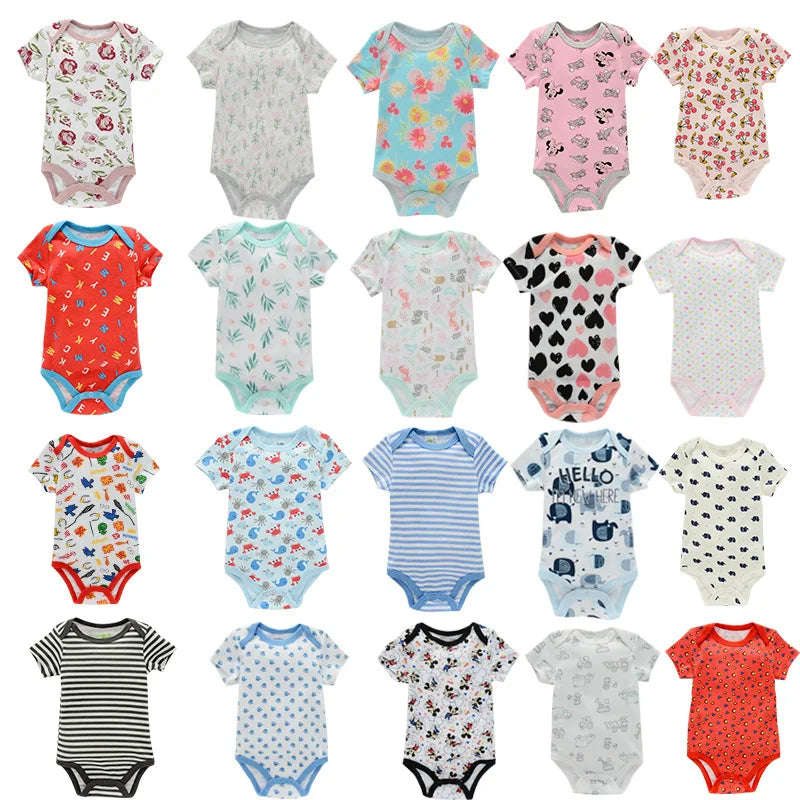 Body Été Manches Courtes Coton Bébé – 1 ou 2 Pièces, 0-24 Mois