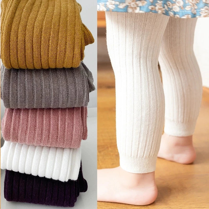 Leggings Coton Stretch Unisexe Enfant – 85% Coton, Taille Élastique, 4 Tailles 0-6 Ans