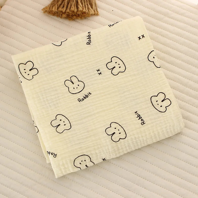 Lange Emmaillotage Coton Mousseline Bébé – 80x80cm, Motifs Cartoon, 0-2,5 Ans