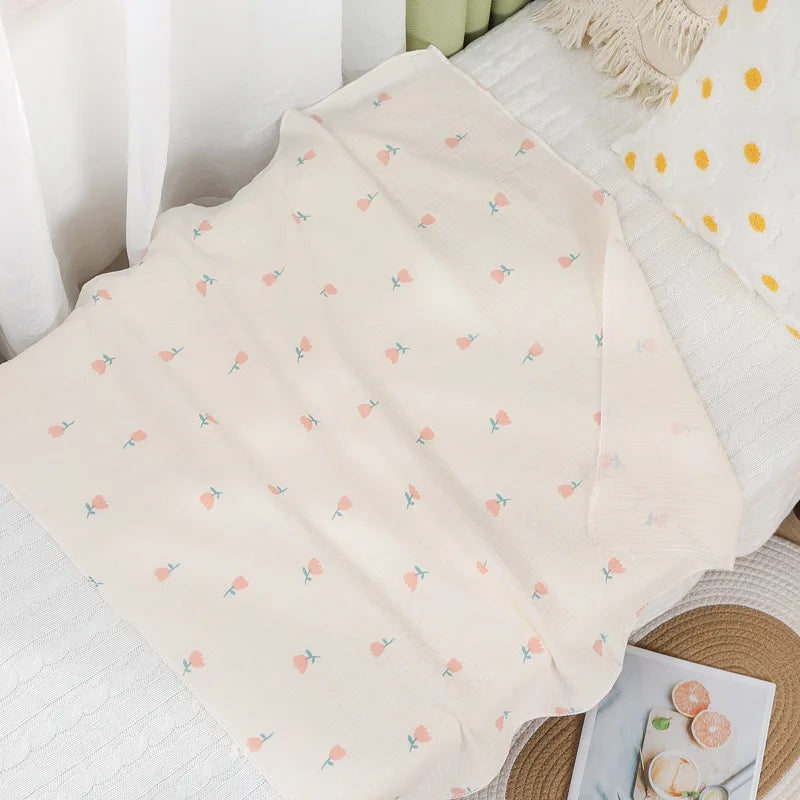 Lange Emmaillotage Coton Mousseline Bébé – 80x80cm, Motifs Cartoon, 0-2,5 Ans