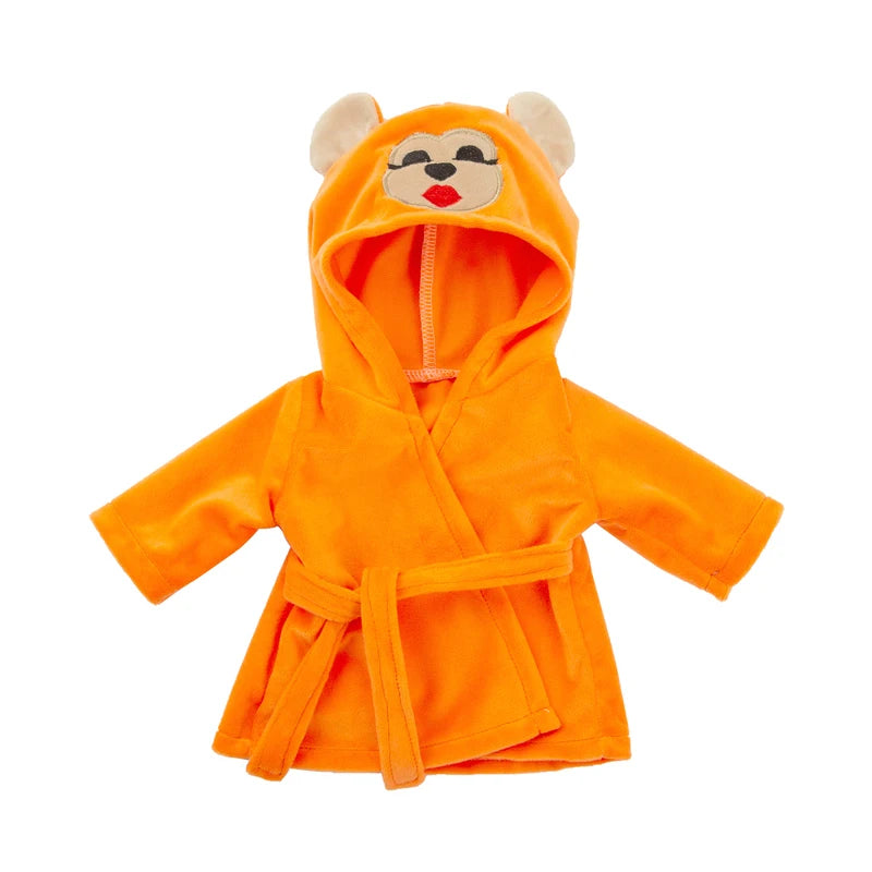 Doll Clothes Bathrobe Set Pajamas For 18Inch/45Cm American Doll Girls New Reborn Baby Doll Accessories Sleep Wear Birthday Gifts