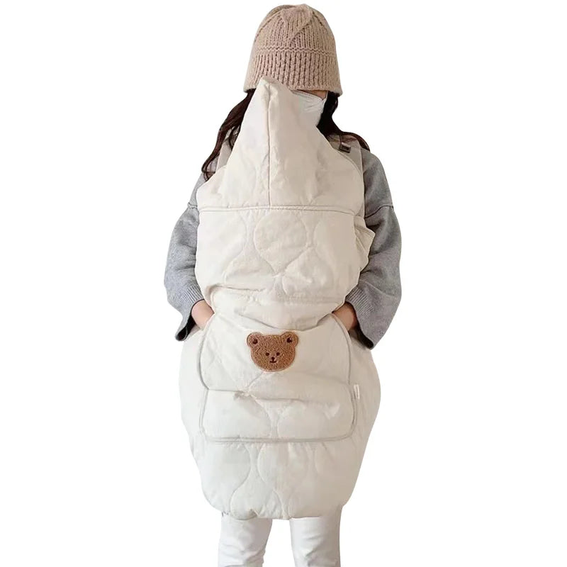 Cape À Capuche Bébé Poussette – Coton Cartoon, 80x85cm, Hiver, 0-1 An
