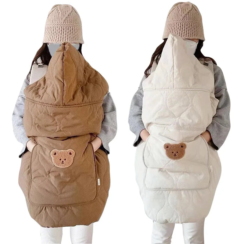 Cape À Capuche Bébé Poussette – Coton Cartoon, 80x85cm, Hiver, 0-1 An