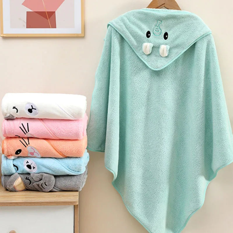 Cape de Bain Bébé Douce & Absorbante – 100% Polyester, Unisexe