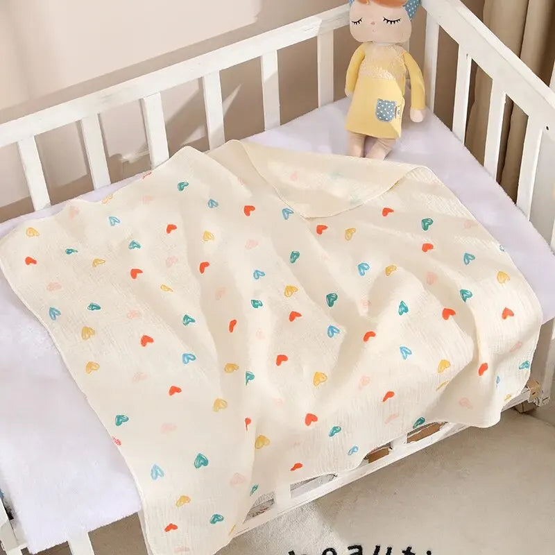 Lange Emmaillotage Coton Mousseline Bébé – 80x80cm, Motifs Cartoon, 0-2,5 Ans