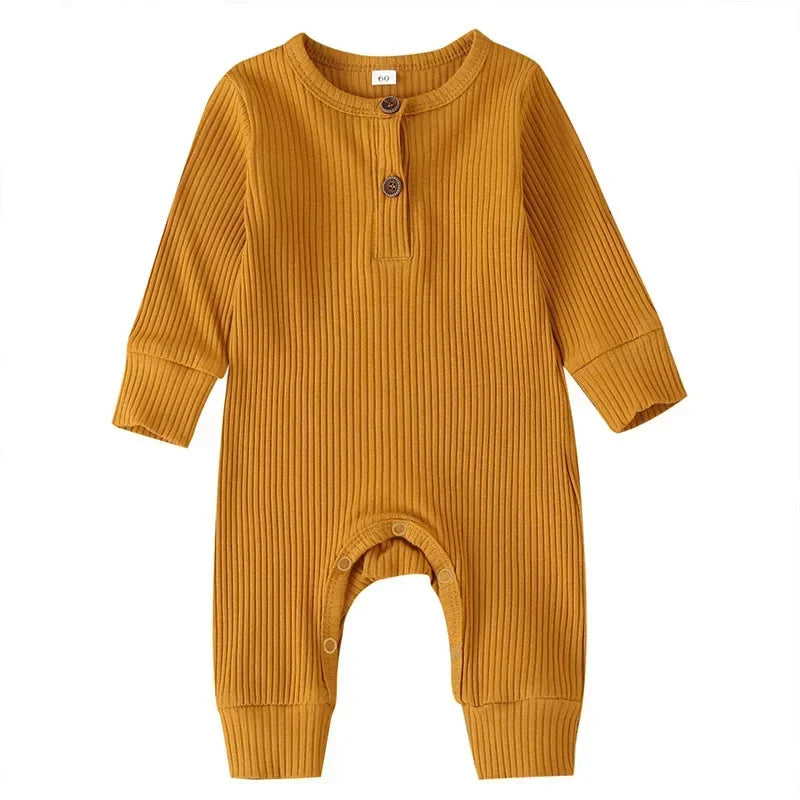 Body Manches Longues Nervuré Coton Bébé – 95% Coton, 5 Tailles 0-18 Mois