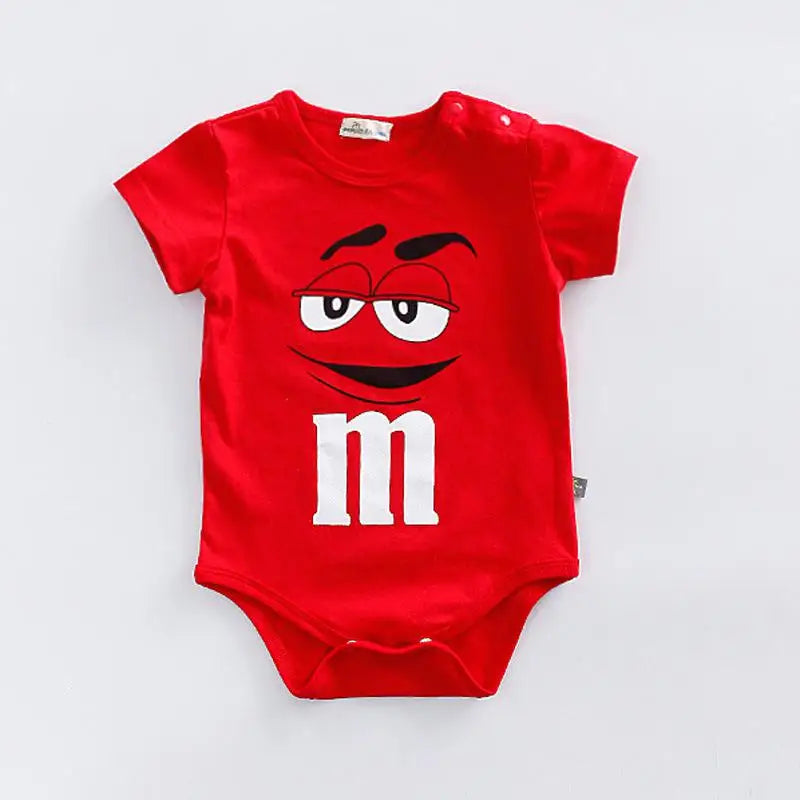 Body Manches Courtes Été Bébé – Coton & Polyester, Couleur Unie, Unisexe