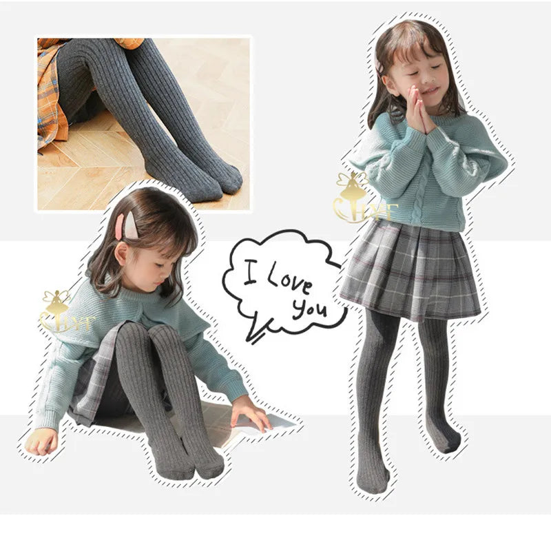 Collants Coton Tricotés pour Bébé & Enfant Fille – 8 Tailles, 0 Mois à 13 Ans