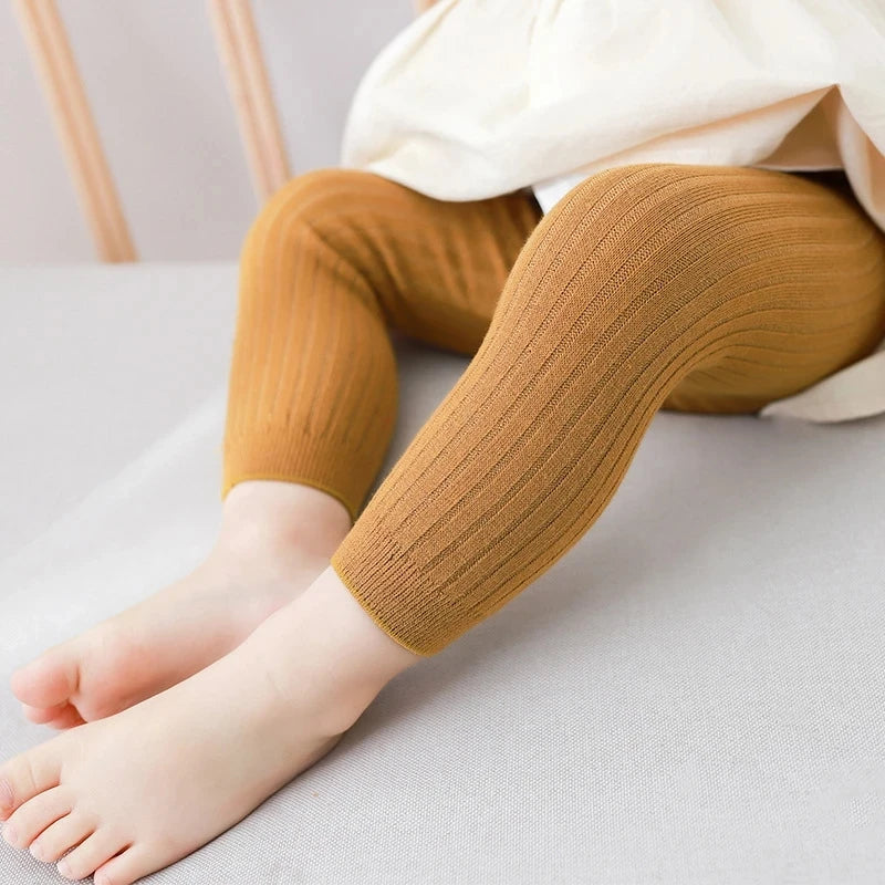 Leggings Coton Stretch Unisexe Enfant – 85% Coton, Taille Élastique, 4 Tailles 0-6 Ans