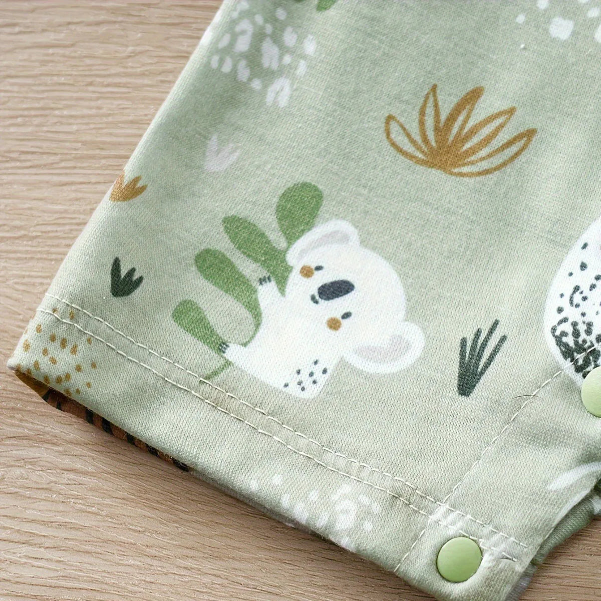 Body Animaux Zoo Manches Courtes Garçon Bébé – 97% Polyester, 5 Tailles 0-18 Mois