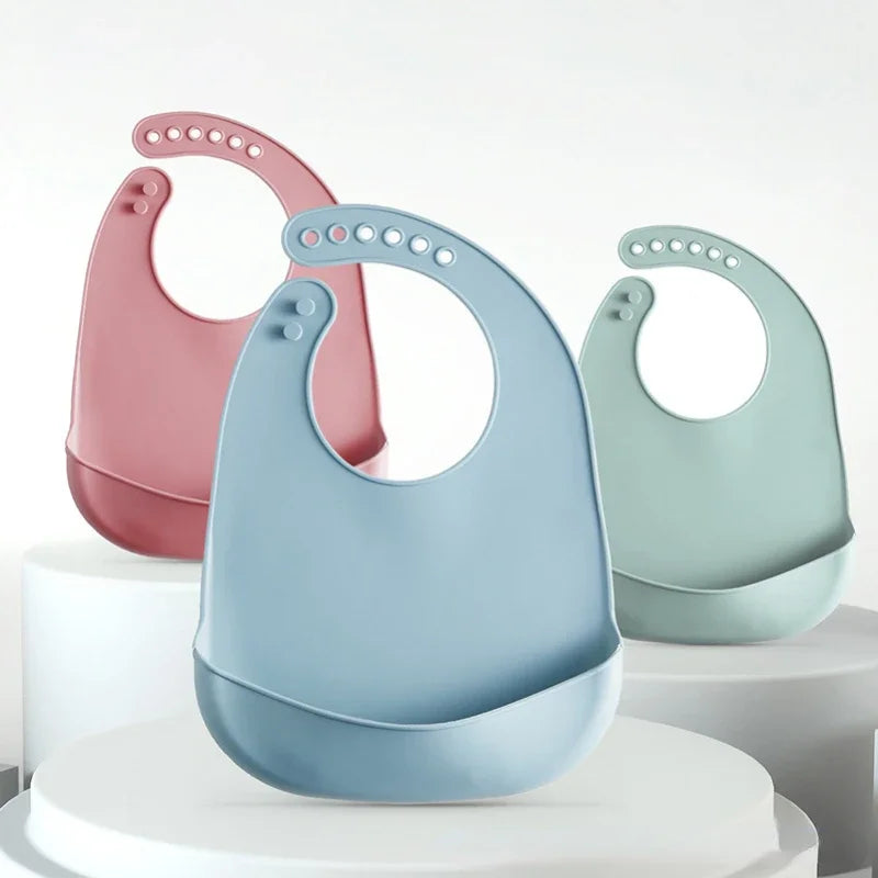 Bavoir Réglable Impérméable en PU Sans BPA pour Bébé – 0-36 Mois, Unisexe