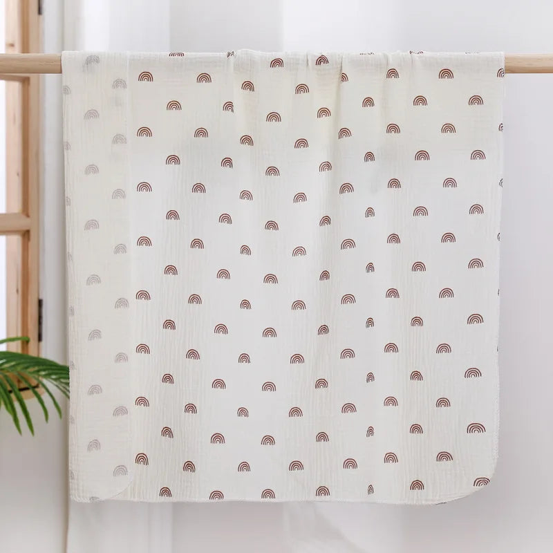 Lange Emmaillotage Coton Mousseline Bébé – 80x80cm, Motifs Cartoon, 0-2,5 Ans