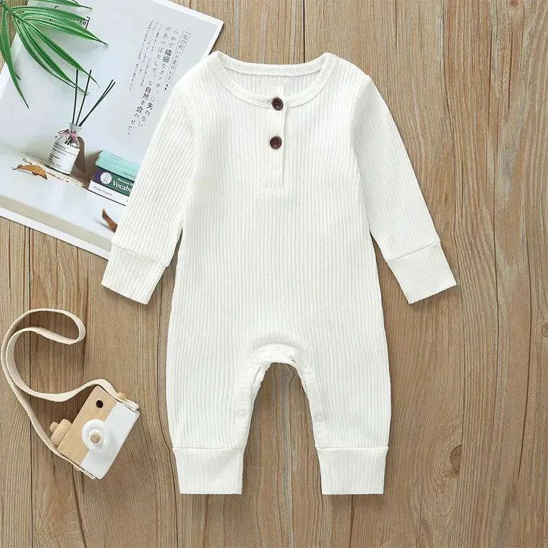Body Manches Longues Nervuré Coton Bébé – 95% Coton, 5 Tailles 0-18 Mois