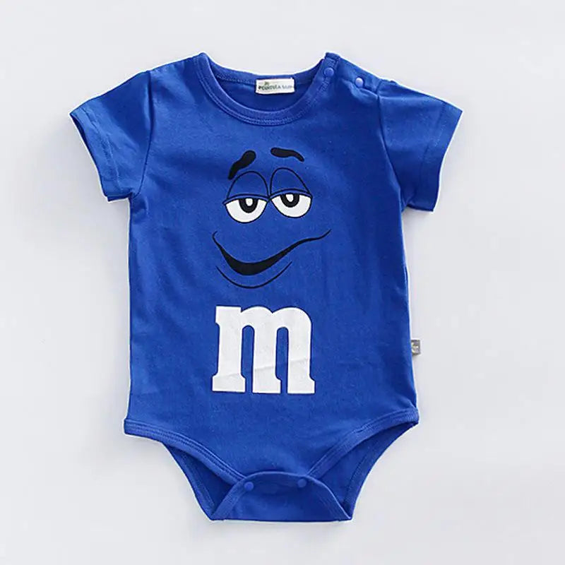 Body Manches Courtes Été Bébé – Coton & Polyester, Couleur Unie, Unisexe