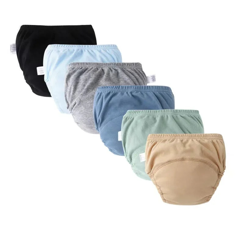 Lot de 4 Culottes Apprentissage Propreté Réutilisables – 100% Coton, 4 Couches, 1-3 Ans