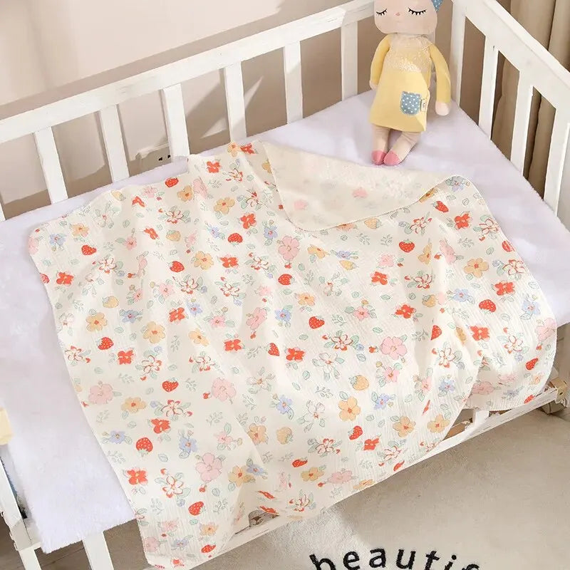 Lange Emmaillotage Coton Mousseline Bébé – 80x80cm, Motifs Cartoon, 0-2,5 Ans