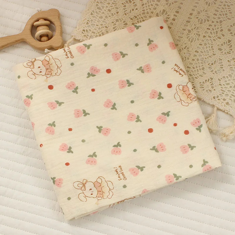 Lange Emmaillotage Coton Mousseline Bébé – 80x80cm, Motifs Cartoon, 0-2,5 Ans