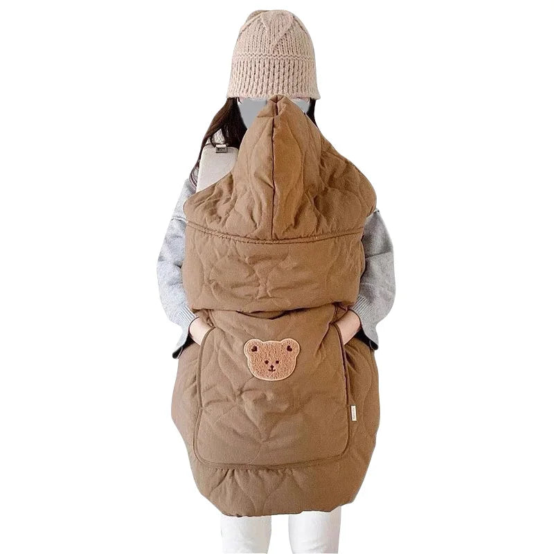 Cape À Capuche Bébé Poussette – Coton Cartoon, 80x85cm, Hiver, 0-1 An