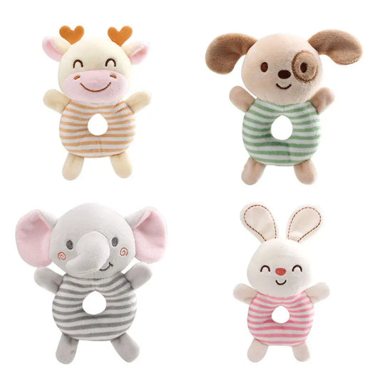 Nouveaux hochets pour bébé, animaux de dessin animé en peluche, anneau de main pour nourrissons, jouets de lit pour nouveau-nés de 0 à 24 mois, jouet éducatif précoce pour tout-petits