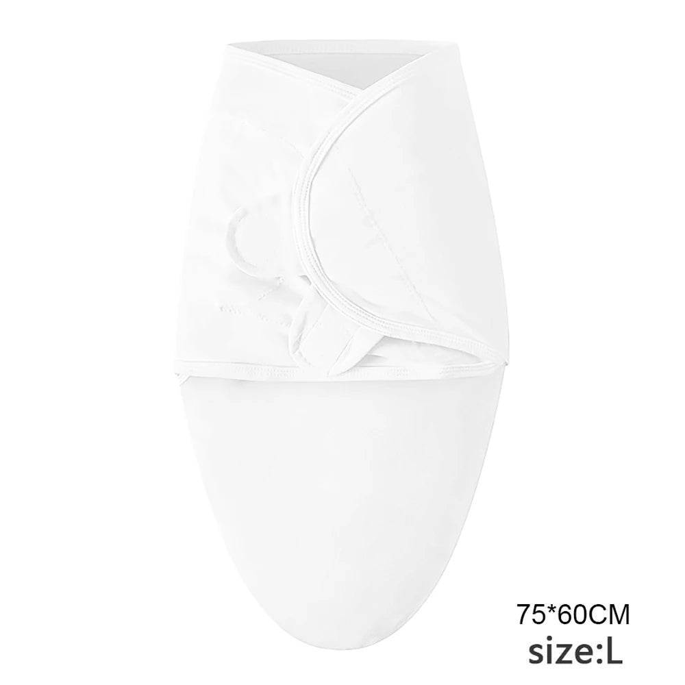 Set Lange Emmaillotage + Bonnet Coton Imprimé Bébé – Ajustable, 0-6 Mois