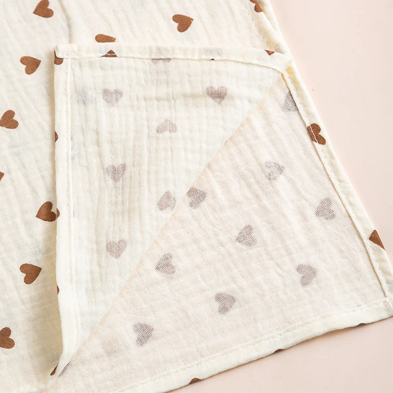 Lange Emmaillotage Coton Mousseline Bébé – 100x100cm, Motifs Cartoon, Unisexe