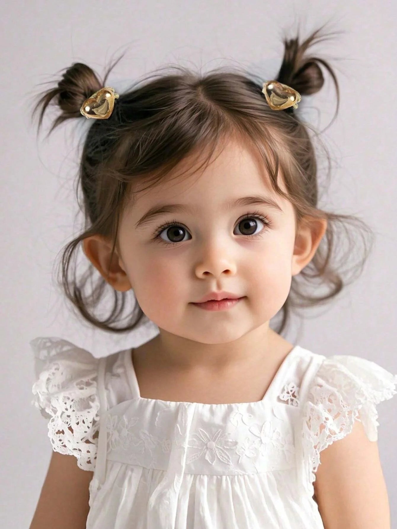 Lot de 10 Élastiques Cheveux Princesse Paillettes Or pour Bébé Fille – Nylon, Toutes Saisons