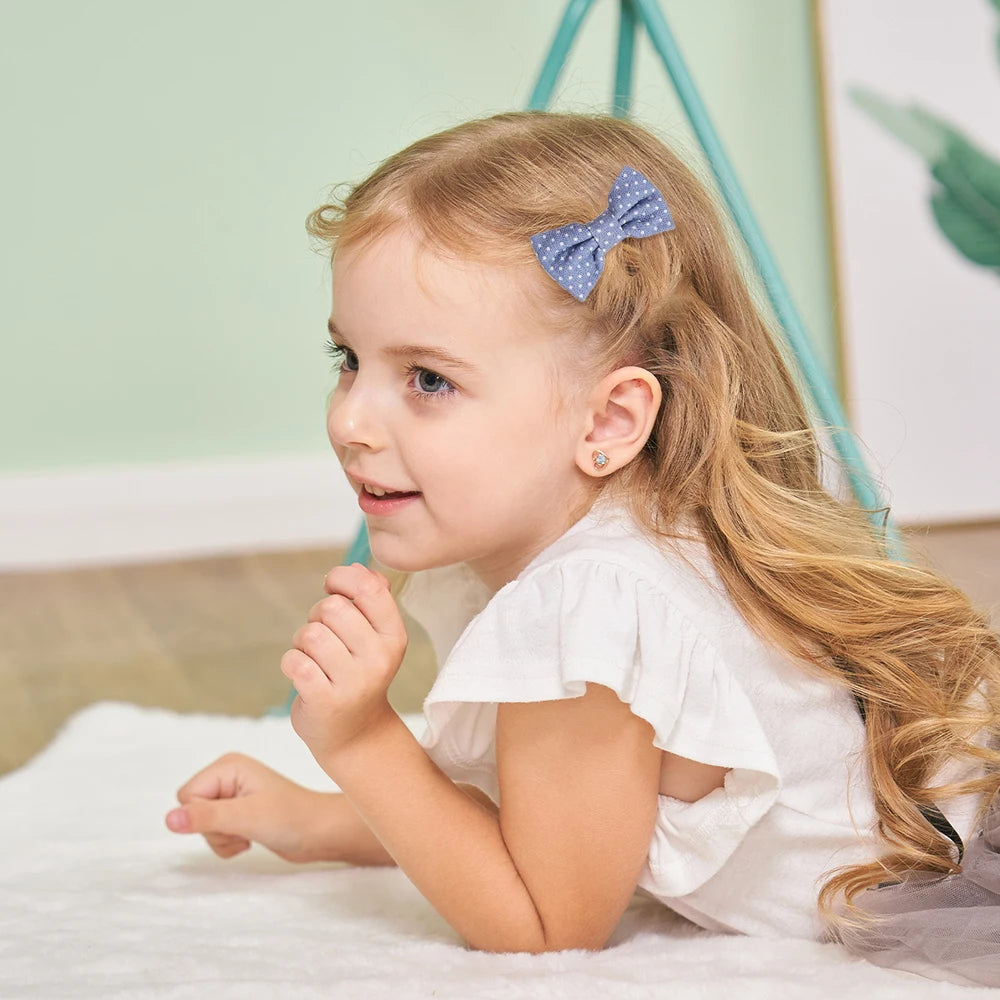 Lot de 20 Mini Barrettes Noeuds Marguerite Fait Main – Tissu Imprimé, Pince Métal