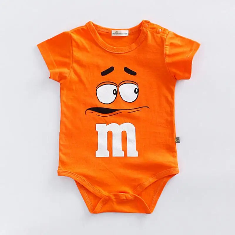 Body Manches Courtes Été Bébé – Coton & Polyester, Couleur Unie, Unisexe