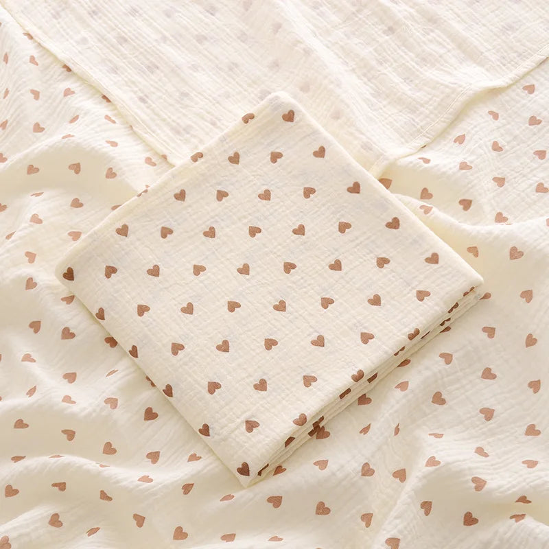 Lange Emmaillotage Coton Mousseline Bébé – 100x100cm, Motifs Cartoon, Unisexe