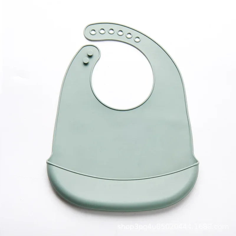 Bavoir Réglable Impérméable en PU Sans BPA pour Bébé – 0-36 Mois, Unisexe