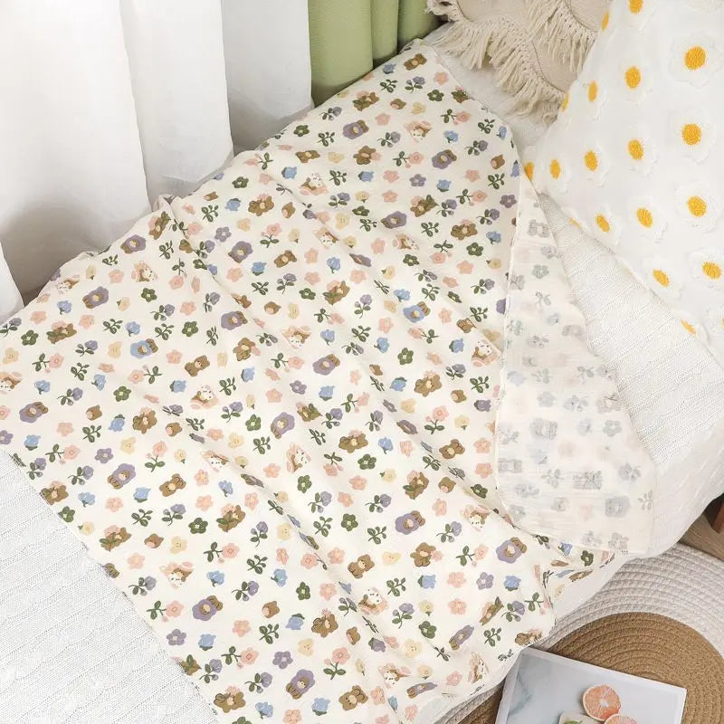 Lange Emmaillotage Coton Mousseline Bébé – 80x80cm, Motifs Cartoon, 0-2,5 Ans