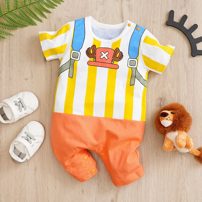 Body Manches Courtes Anime Coton Bébé – Style Japonais, 5 Tailles 0-18 Mois
