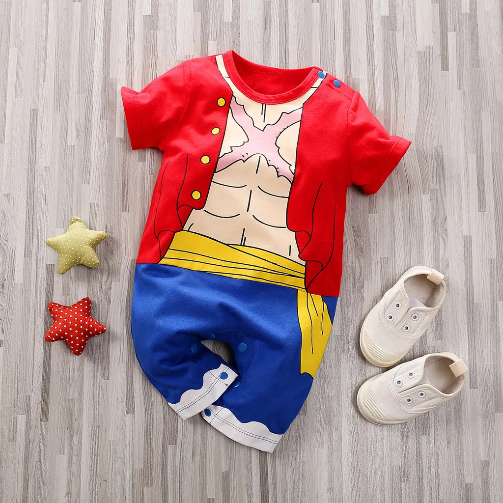 Body Manches Courtes Anime Coton Bébé – Style Japonais, 5 Tailles 0-18 Mois