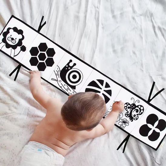 Livre Bébé noir & blanc d'apprentissage et de perception